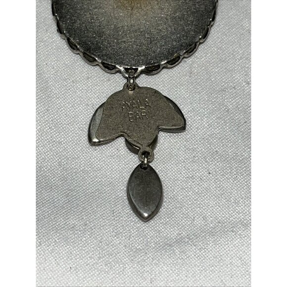 Ayala Bar Signed Dangle Drop Beaded Crystal Brooch Pin Pendant 2 3/8” Vintage - Picture 5 of 8